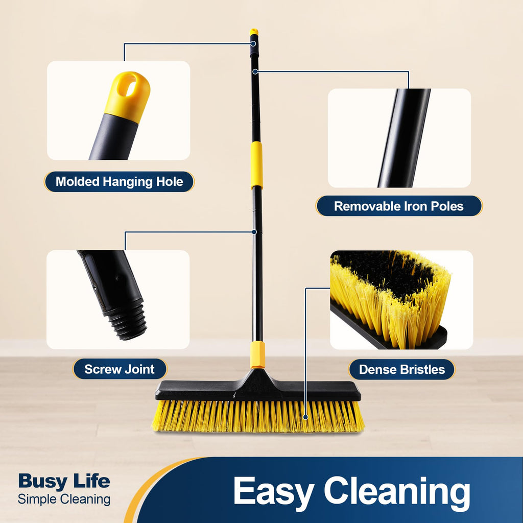 Yocada Heavy-Duty Push Broom with Stiff Bristles

