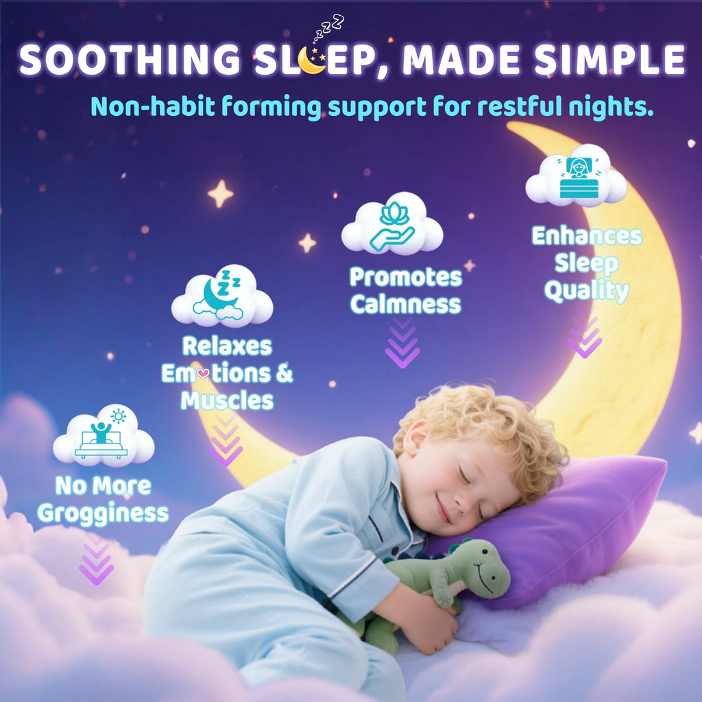 Kids Sleep Gummies Melatonin-Free with Magnesium & L-Theanine

