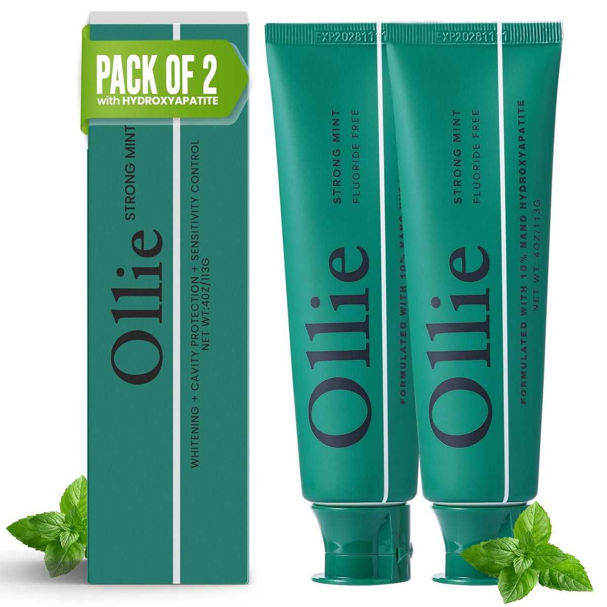 Ollie Nano Hydroxyapatite Toothpaste for Enamel Remineralization