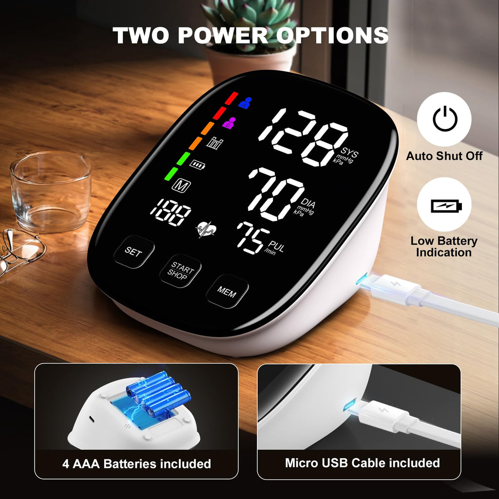 Automatic Home Blood Pressure Monitor with Adjustable Cuffs

