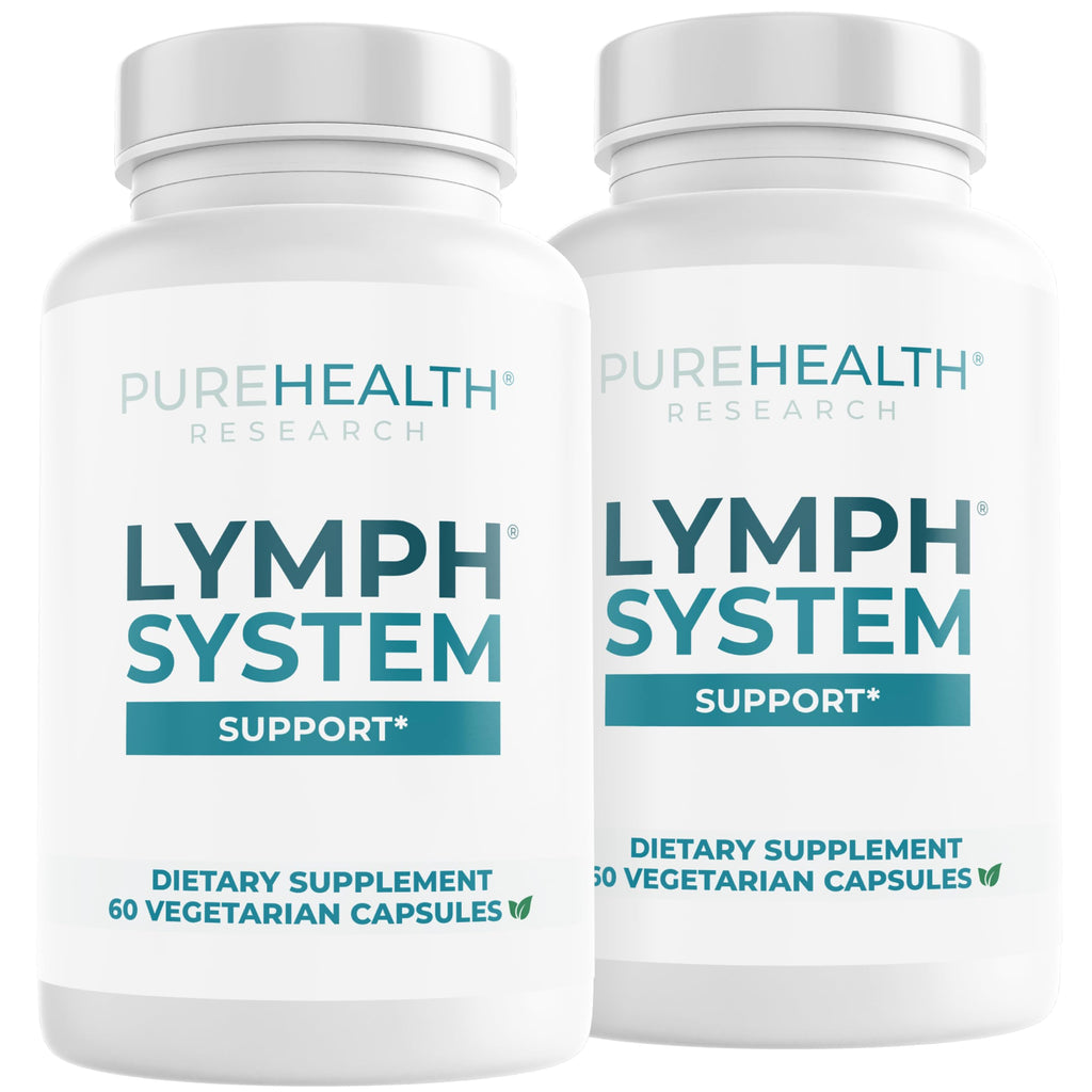 PUREHEALTH RESEARCH Lymph System Support - Lymphatic Drainage Supplement with Bromelain & Herbal Extracts