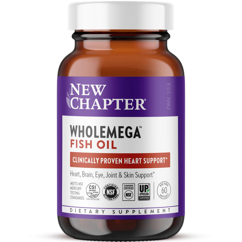 New Chapter Wholemega Wild Alaskan Fish Oil Supplement 2000 mg