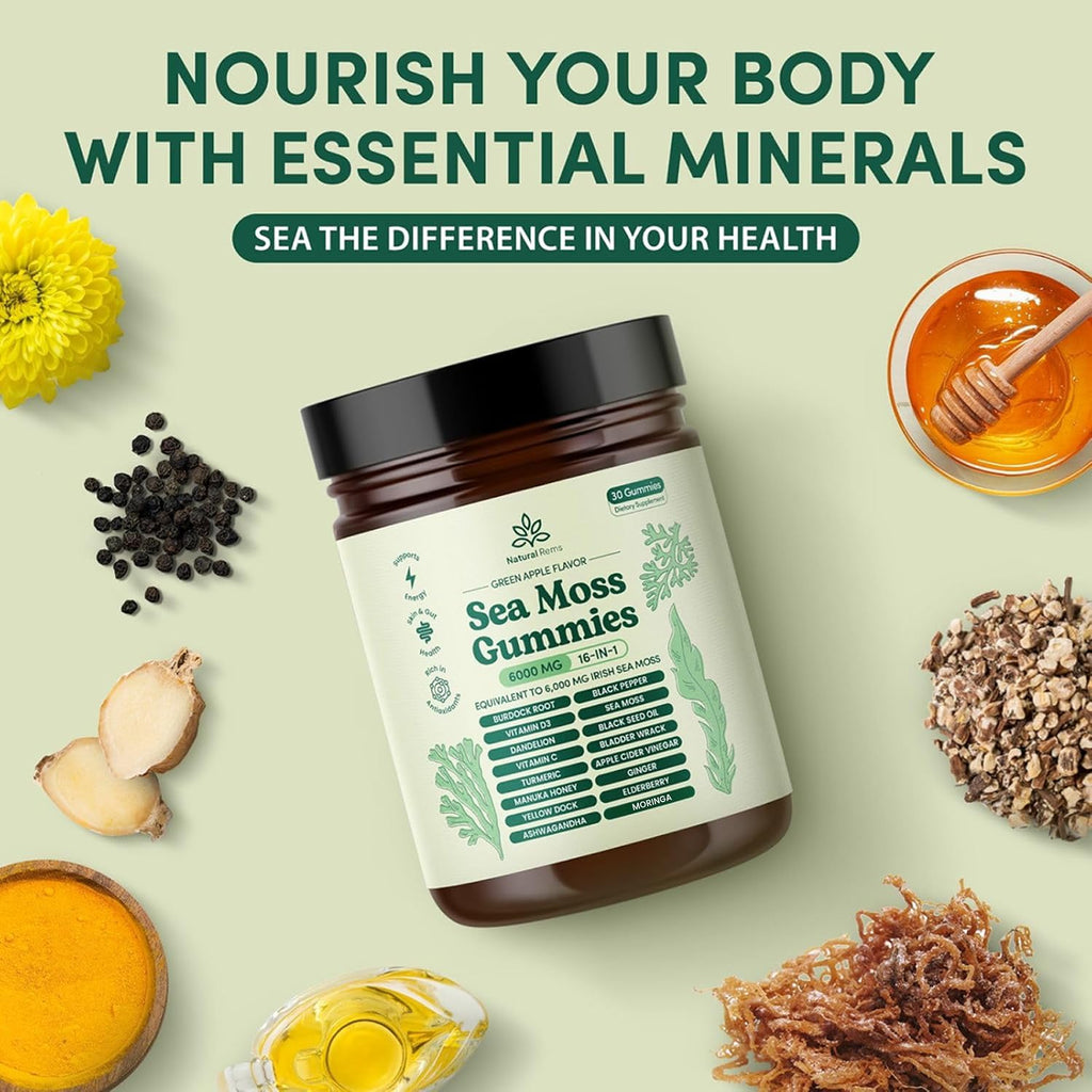 Sea Moss Gummies by Natural Rems | Wellness Support

