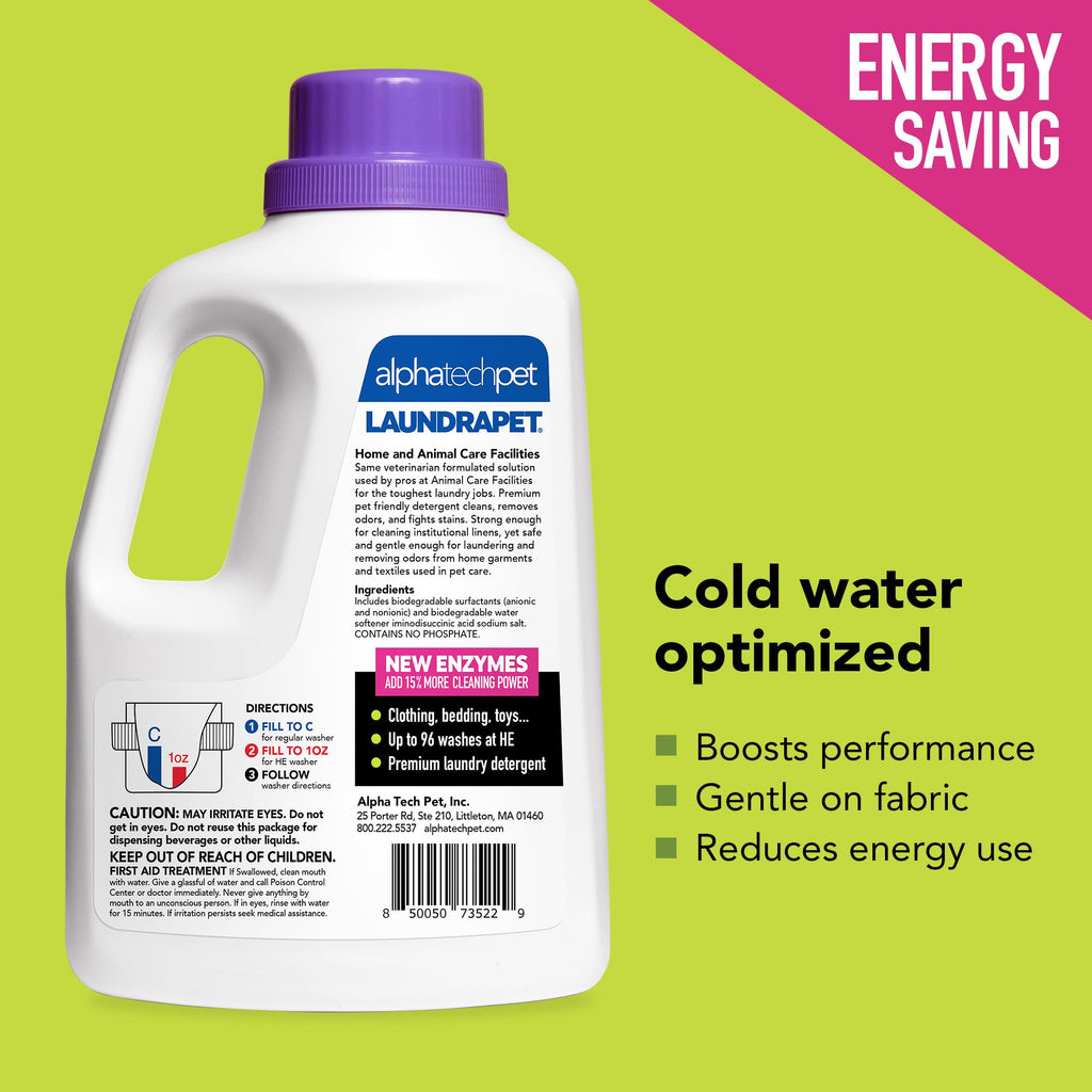 LaundraPet Enzymatic Pet Laundry Detergent by Alpha Tech Pet

