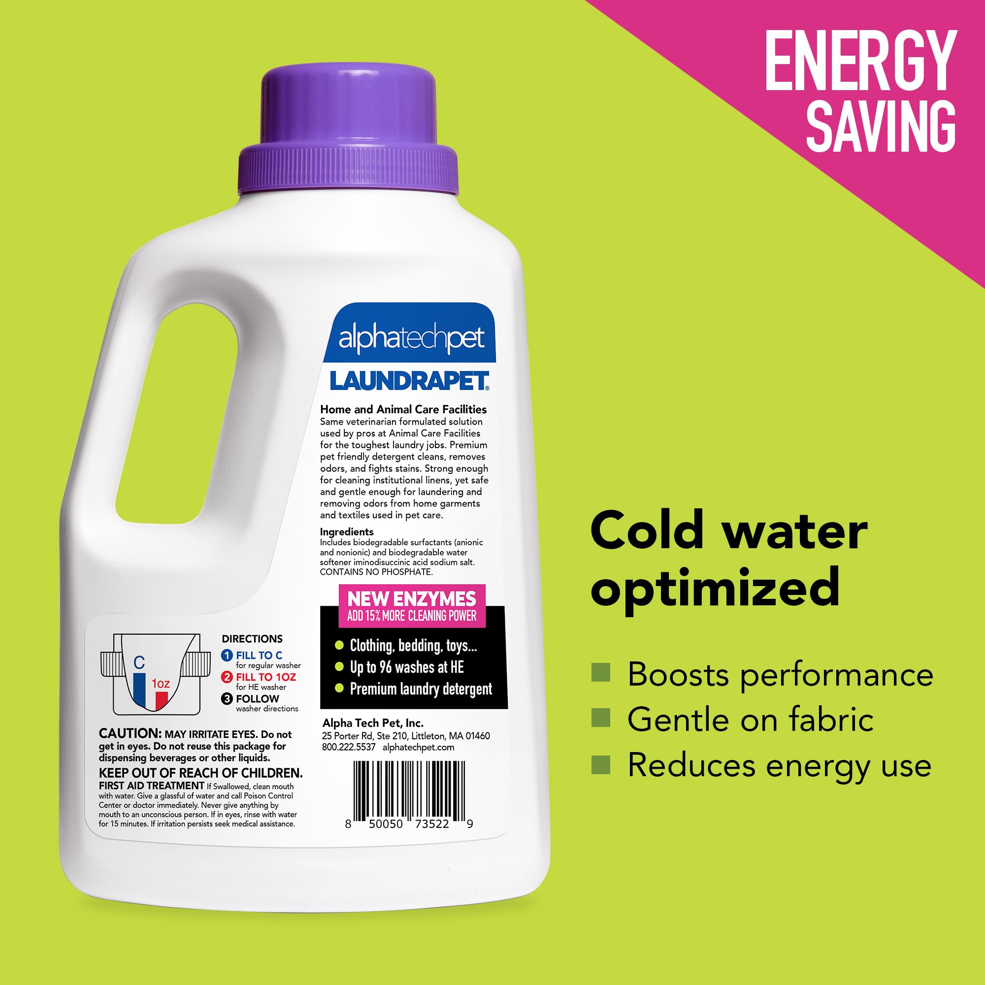 LaundraPet Enzymatic Pet Laundry Detergent by Alpha Tech Pet

