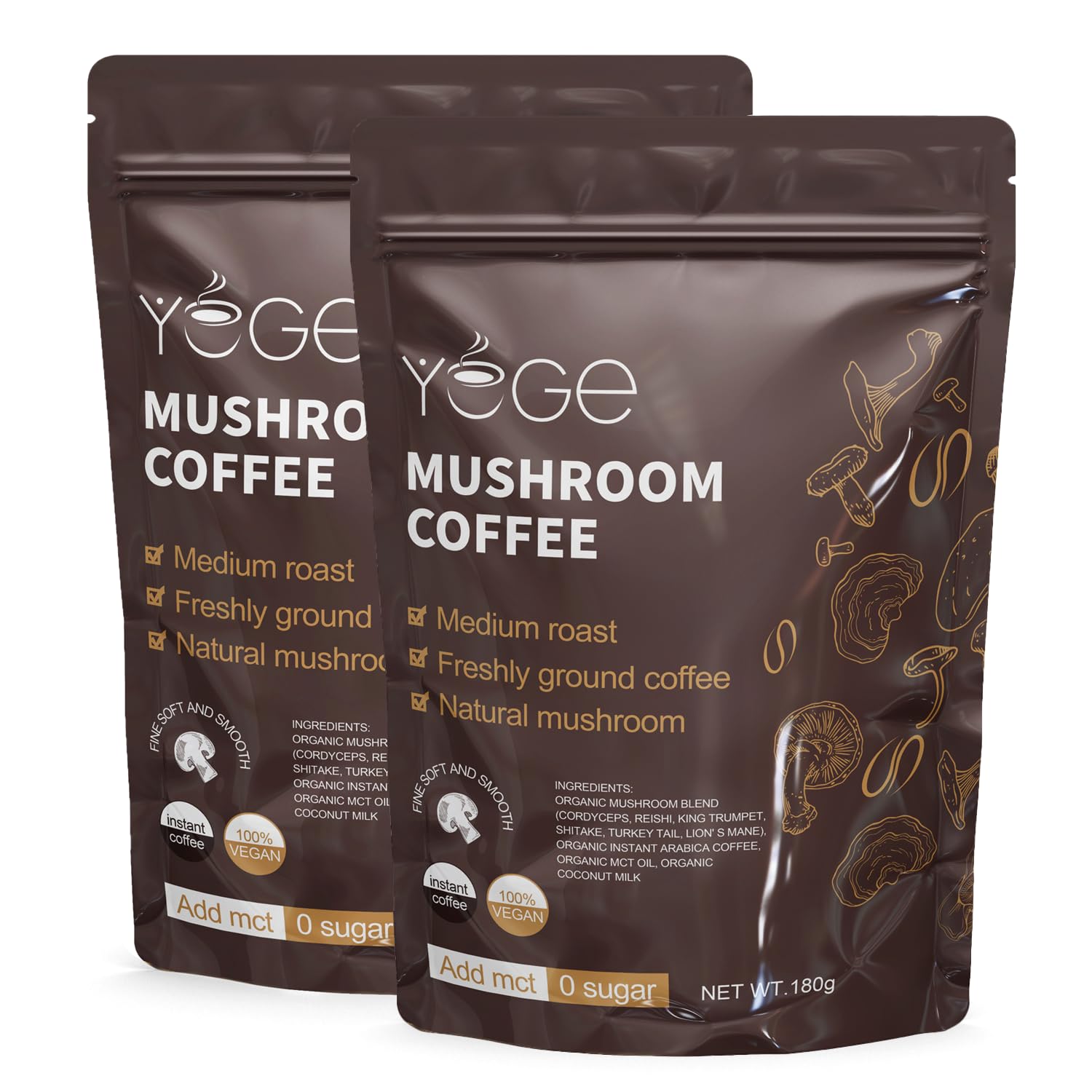 YEGE Mushroom Coffee Instant | Energy & Focus

