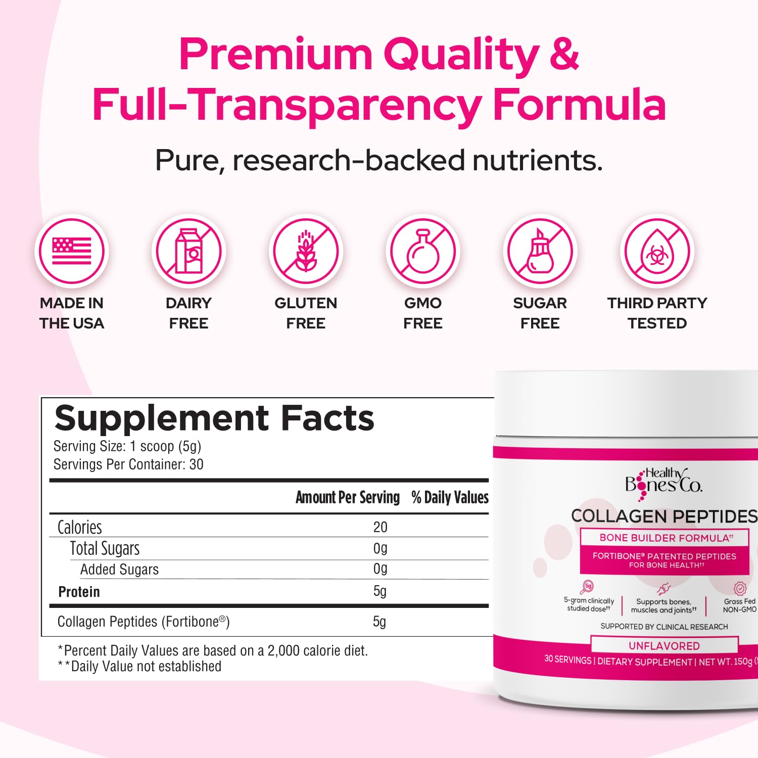 Fortibone Collagen Peptides for Bone Health Hydrolyzed

