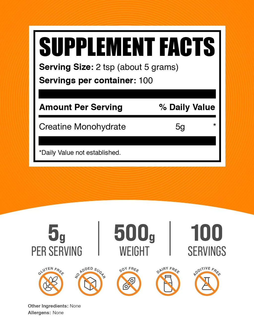 BulkSupplements Creatine Monohydrate Powder

