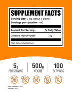 BulkSupplements Creatine Monohydrate Powder

