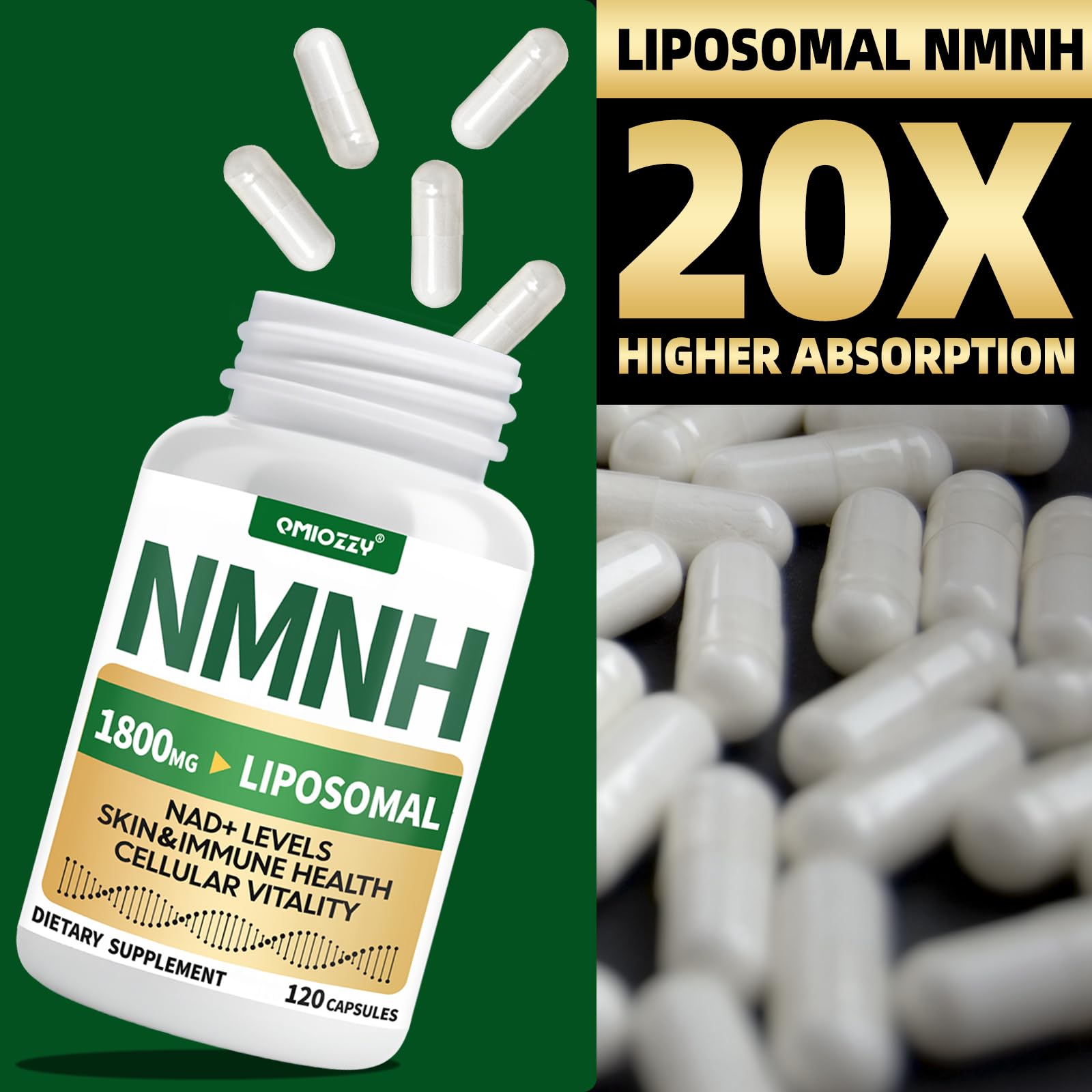 NMNH NMN Supplement with Liposomal Resveratrol & NR

