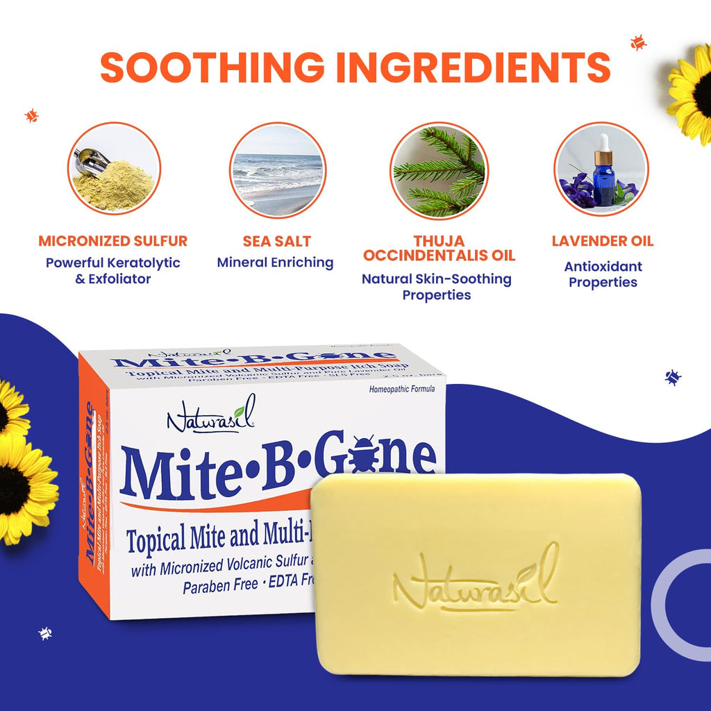 Mite-B-Gone Relief Soap with Sulfur and Lavender

