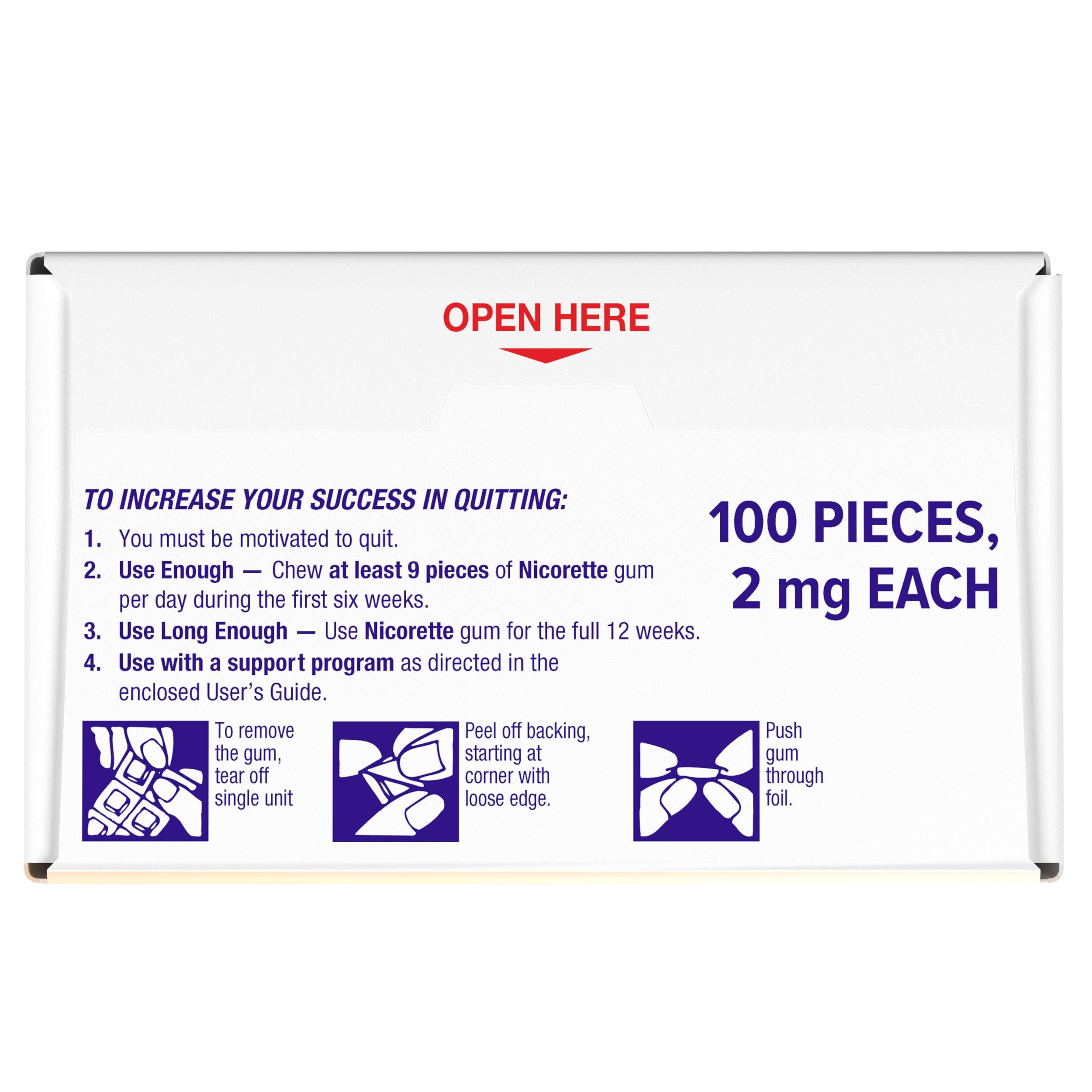 Nicorette Nicotine Gum Stop Smoking Aid

