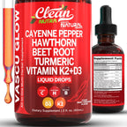 Clean Nutra Cayenne Pepper Drops with Hawthorn, D3 & K2

