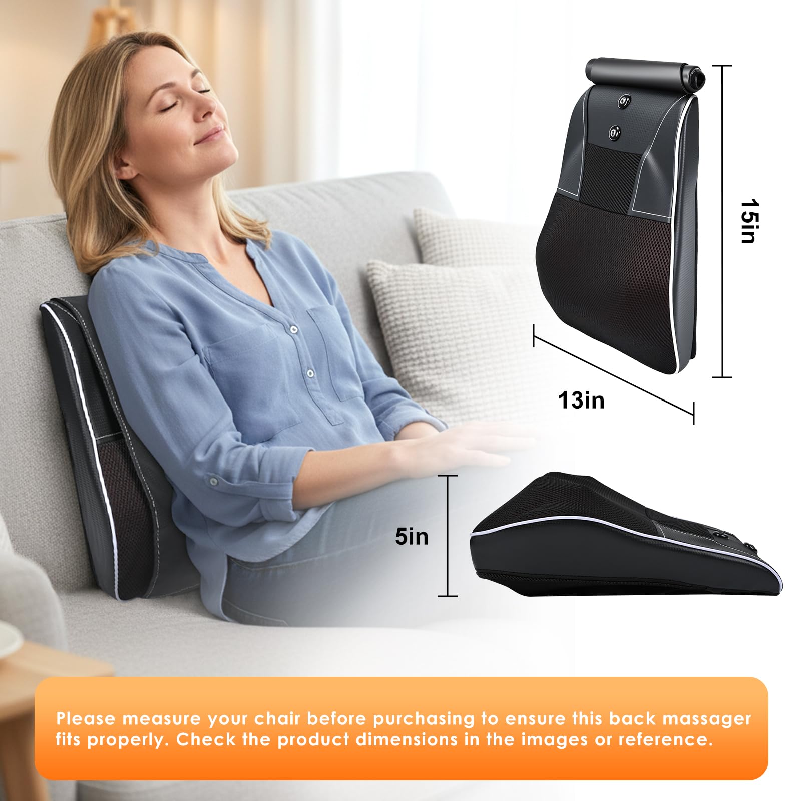 Hlthsky Shiatsu Neck & Back Massager with Heat

