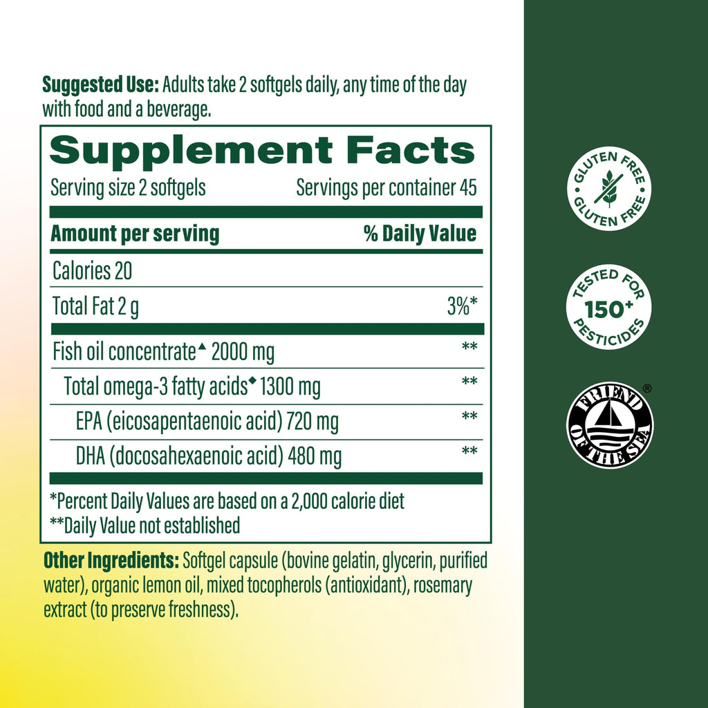 MegaFood Omega-3 Fish Oil Softgels


