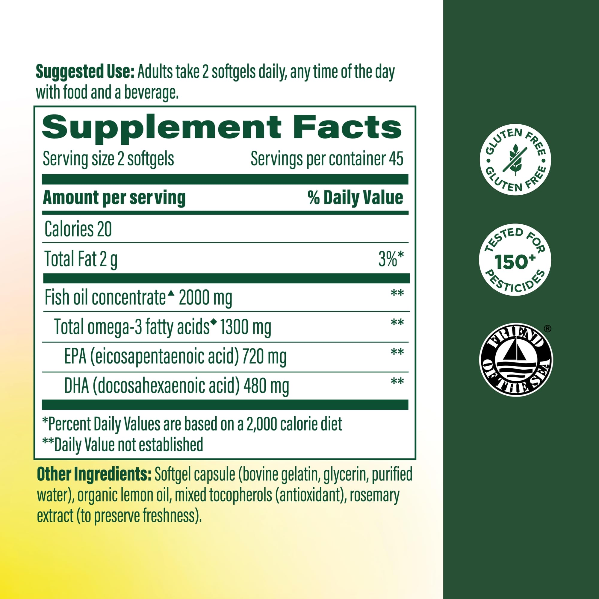 MegaFood Omega-3 Fish Oil Softgels

