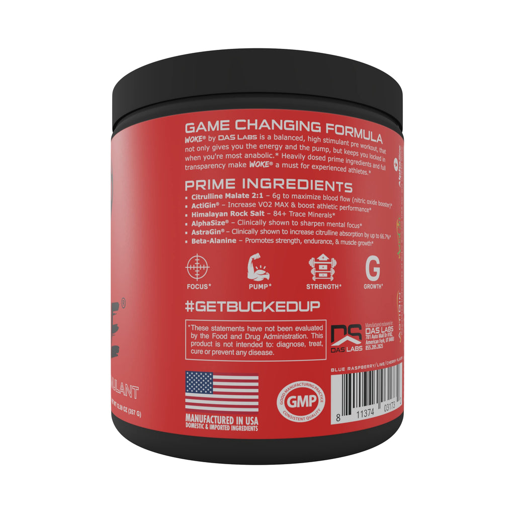 Bucked Up Woke High Stim Pre Workout | Focus & Pump

