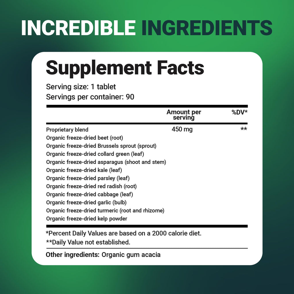 Dr. Berg's Organic Vegetable Tablets - Plant-Based

