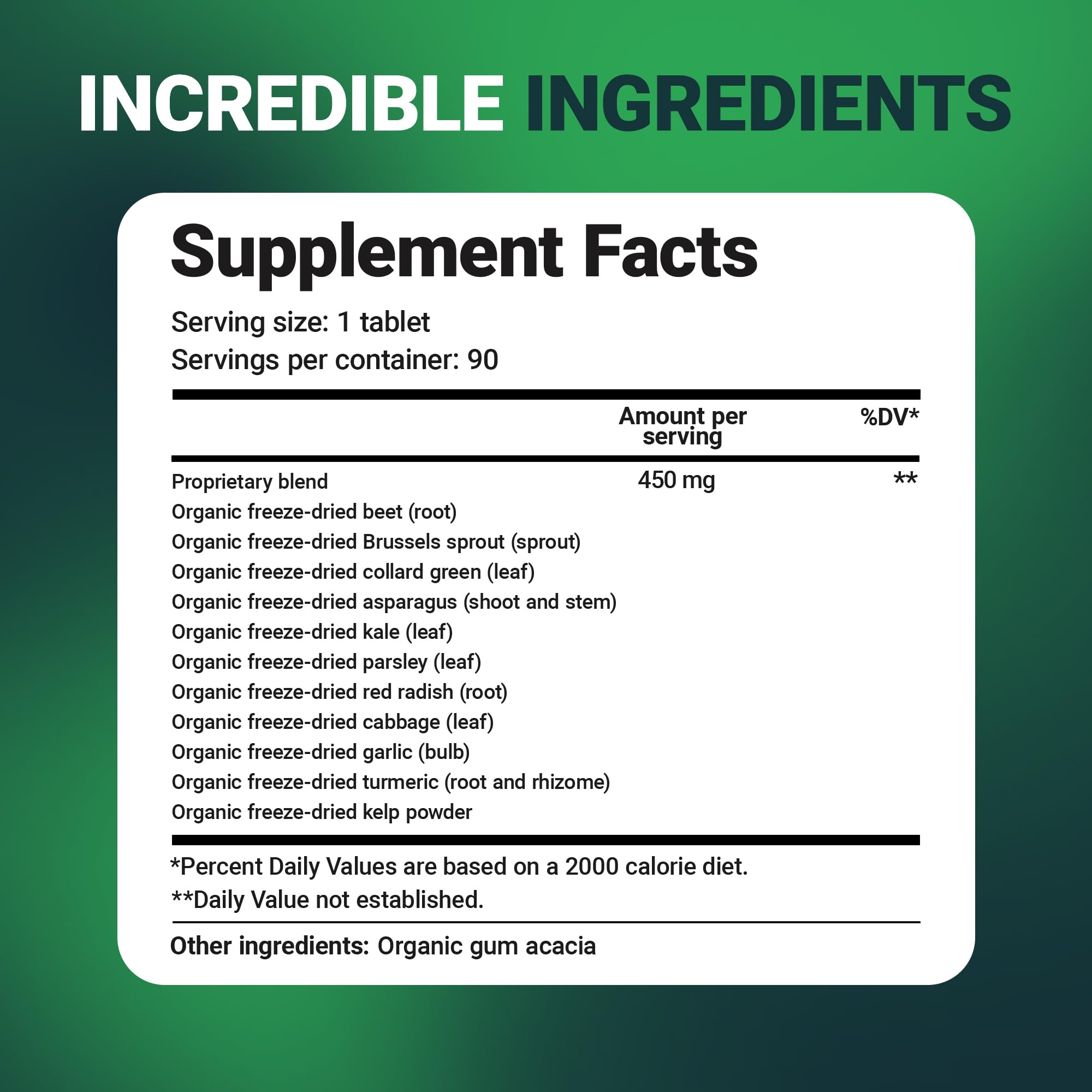 Dr. Berg's Organic Vegetable Tablets - Plant-Based

