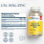 SOLARAY Calcium Magnesium Zinc Supplement | Bone Health

