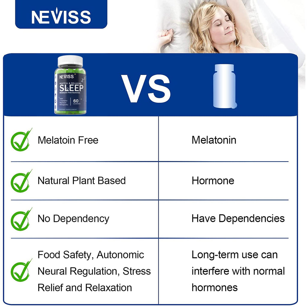 Sleep Gummies NEVISS Melatonin-Free for Adults - Lemon

