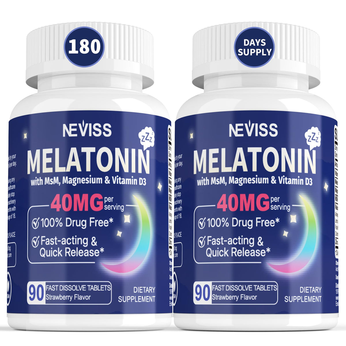 NEVISS Melatonin 50 mg 9-in-1 Fast-Dissolve Sublingual