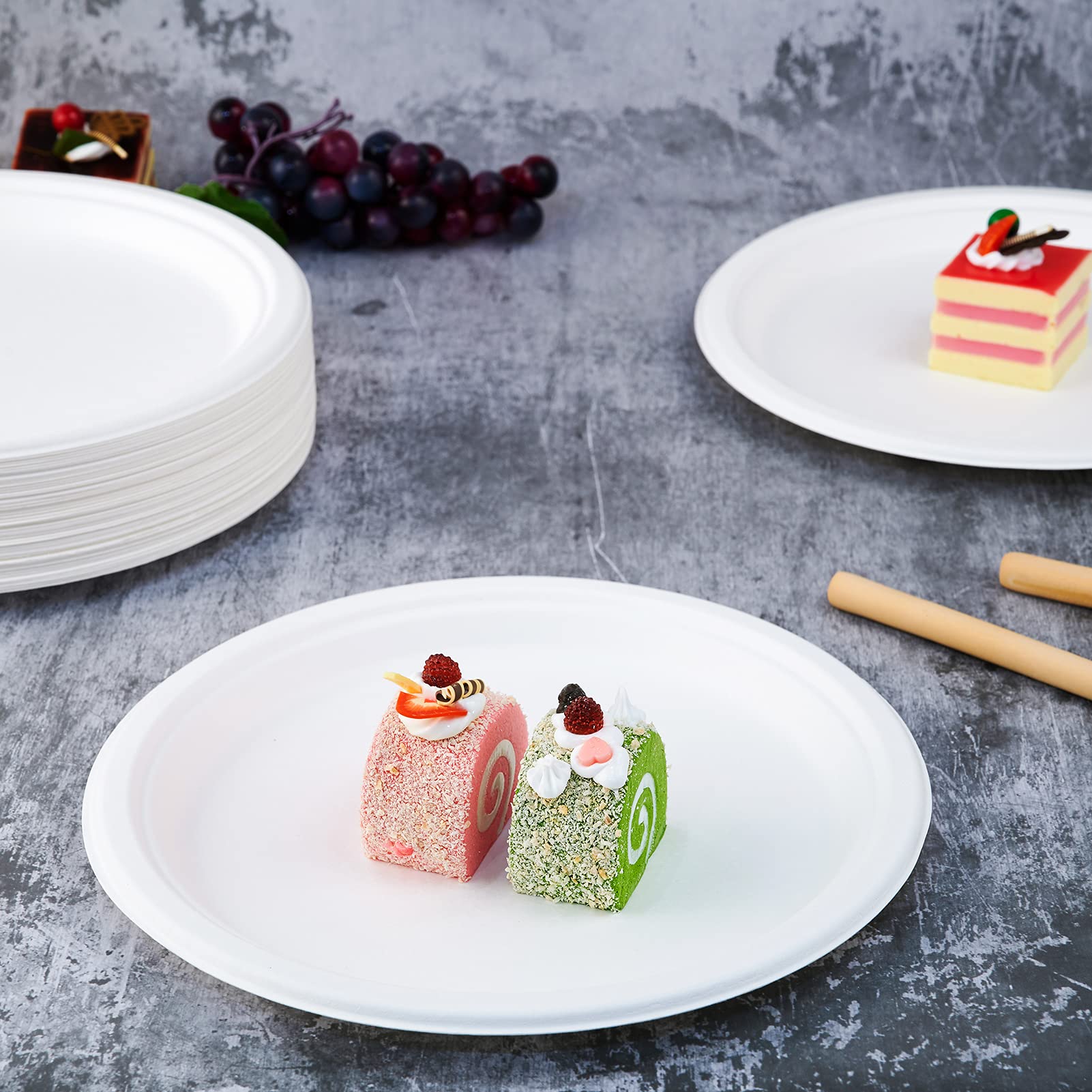 Vplus Compostable Disposable Dinner Plates


