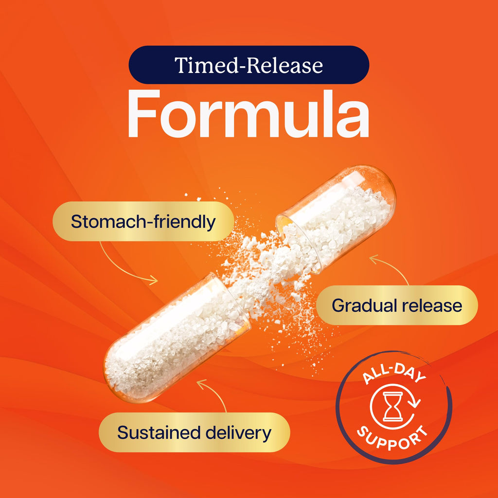 Vitamin C Timed-Release Capsules with Acerola & Rose Hips

