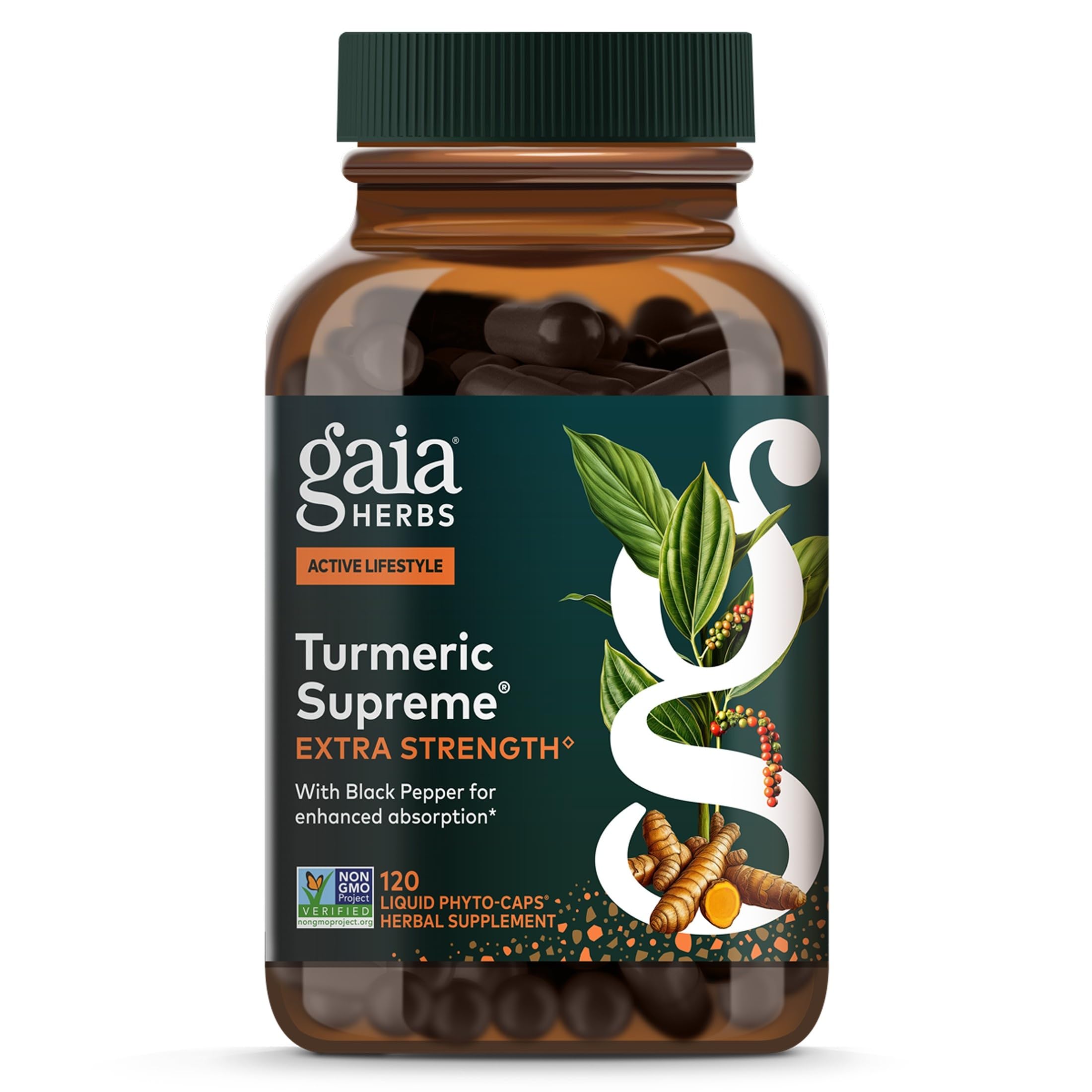 Gaia Herbs Turmeric Supreme Curcumin with Black Pepper