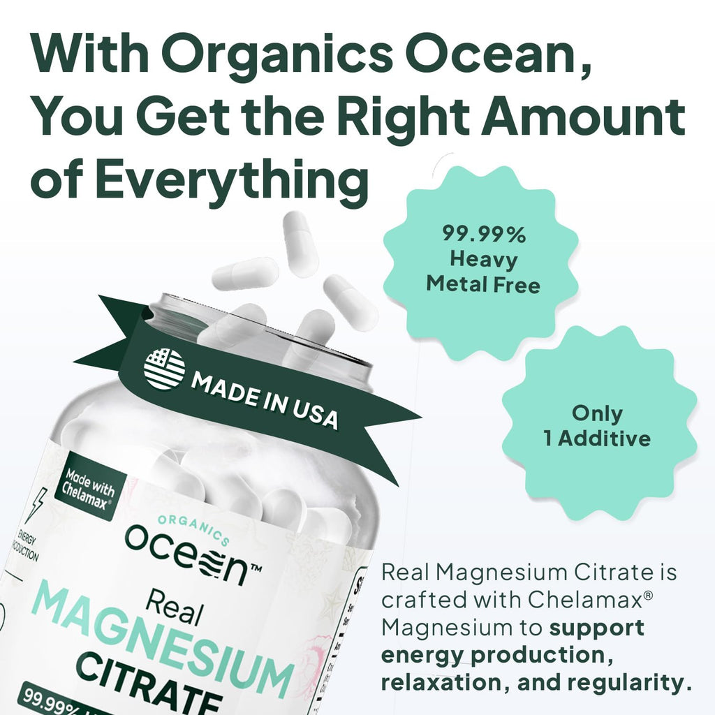 Organics Ocean Real Magnesium Citrate Chelated Supplement

