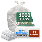 Reli. SuperValue Trash Bags Bulk Can Liners

