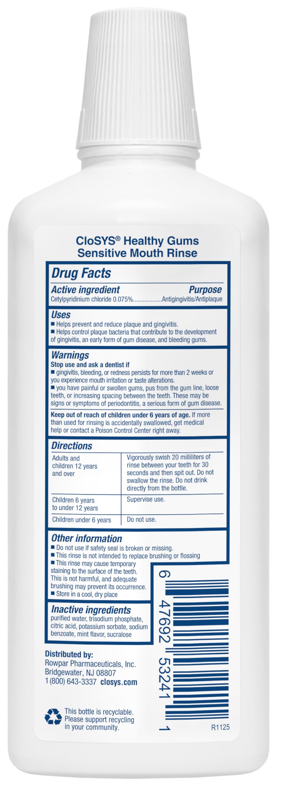 CloSYS Healthy Gums Mouthwash - Alcohol-Free Anti-Gingivitis

