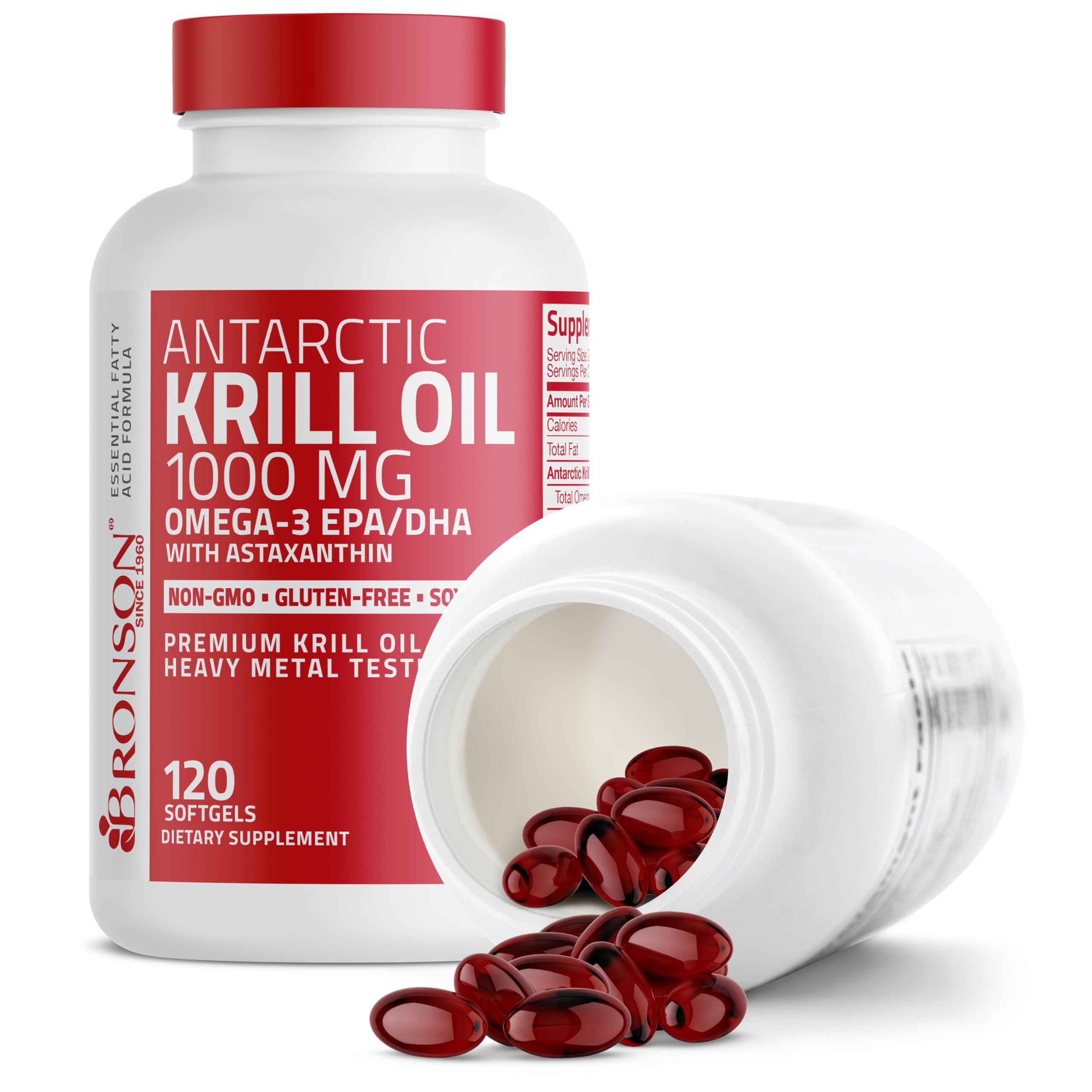 Bronson Antarctic Krill Oil 1000 mg with Omega-3s

