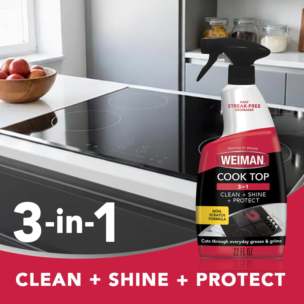 Weiman Cooktop Cleaning Spray with Microfiber Cloth

