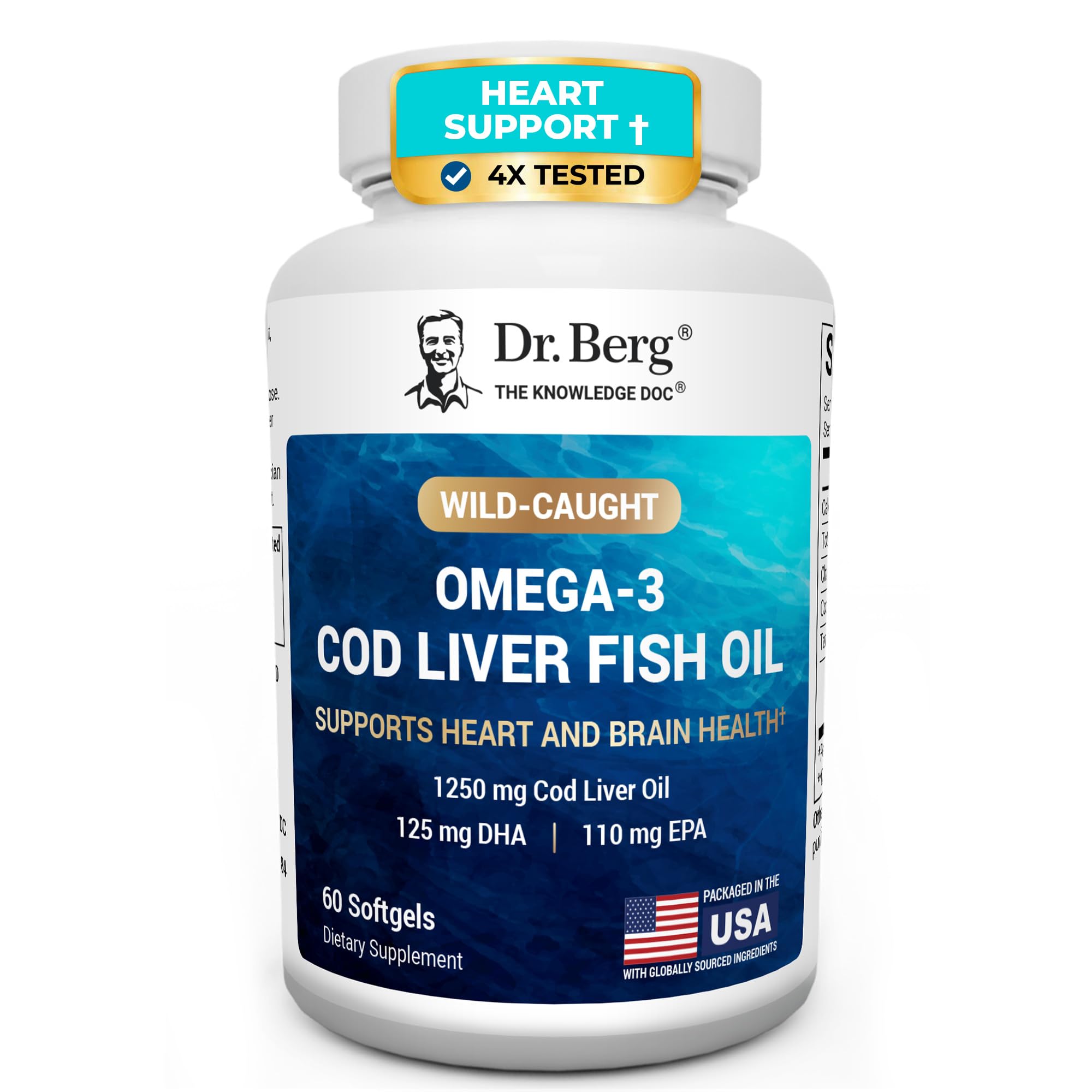 Dr. Berg Omega-3 Cod Liver Oil Supplement

