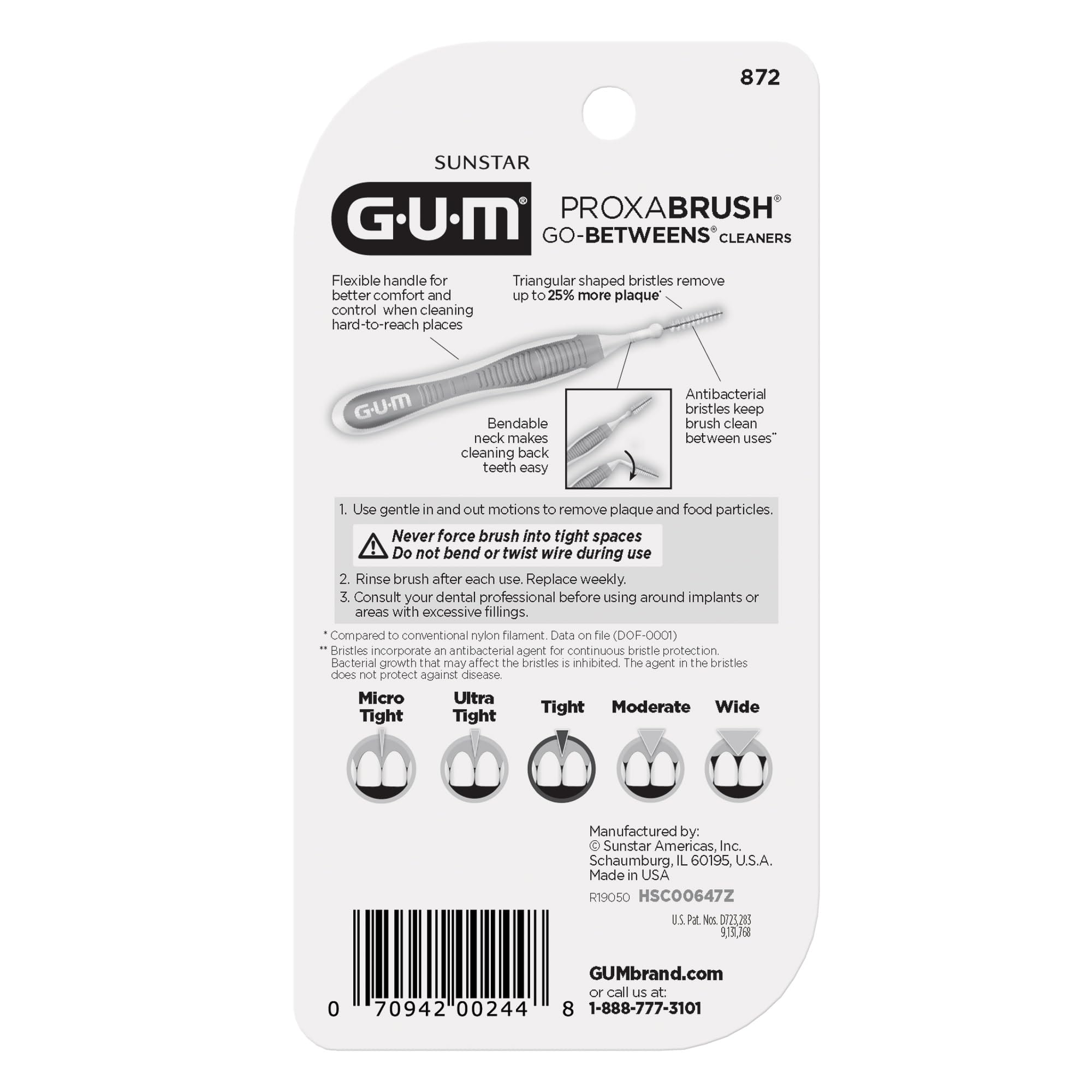 GUM Proxabrush Go-Betweens Tight Interdental Brushes

