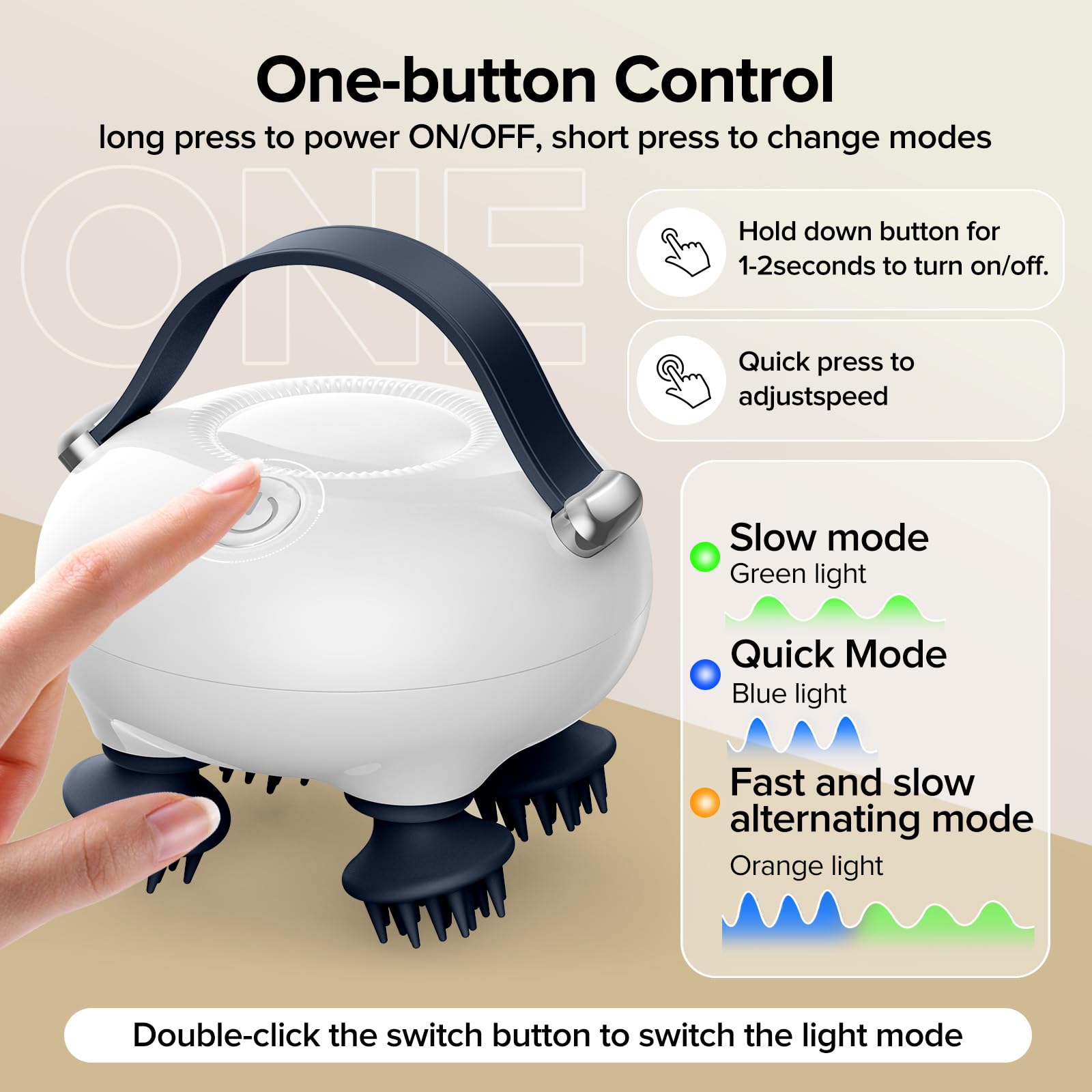 Scalp Massager with 12 Heads - 3 Modes Portable

