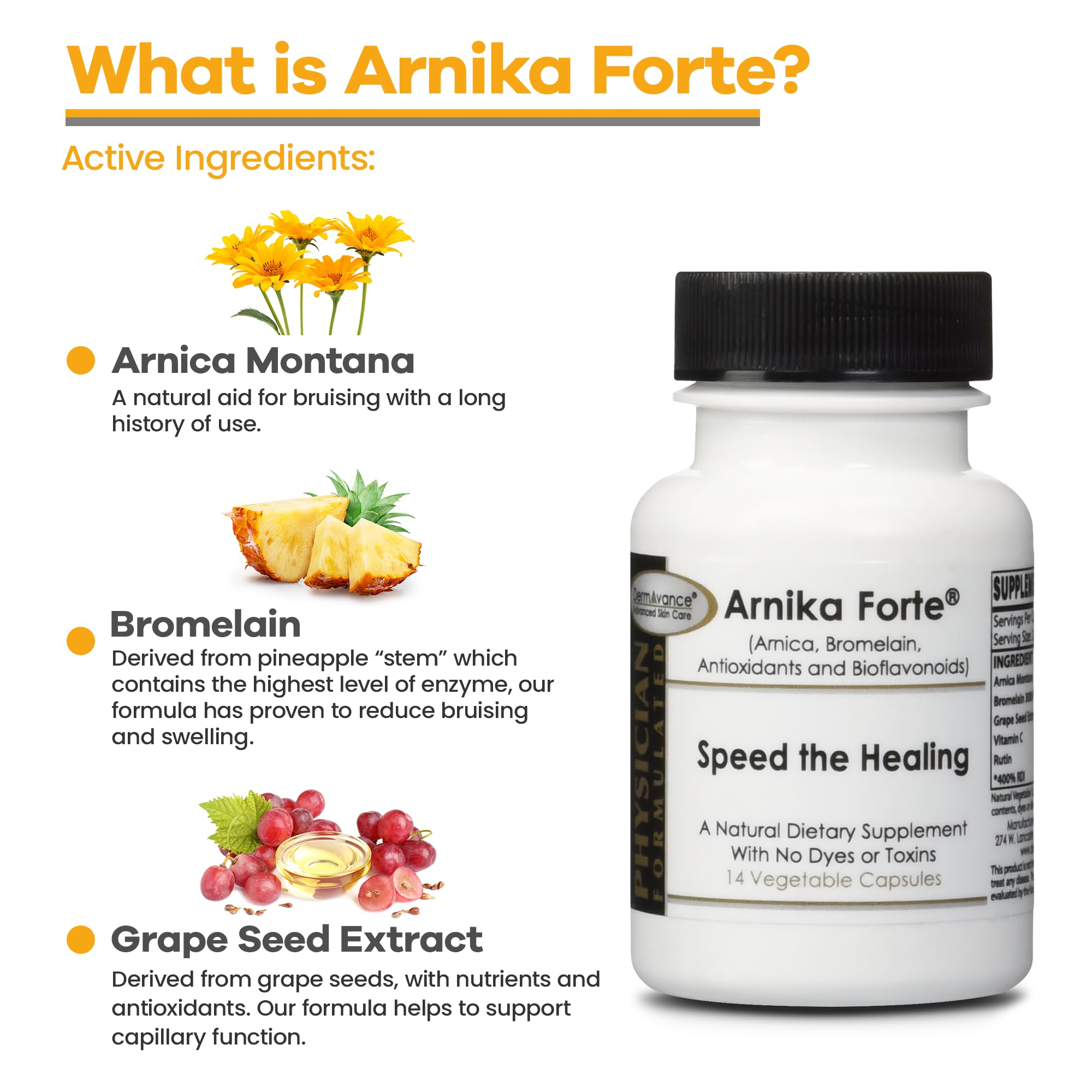 DermAvance Arnica Capsules for Bruising & Swelling

