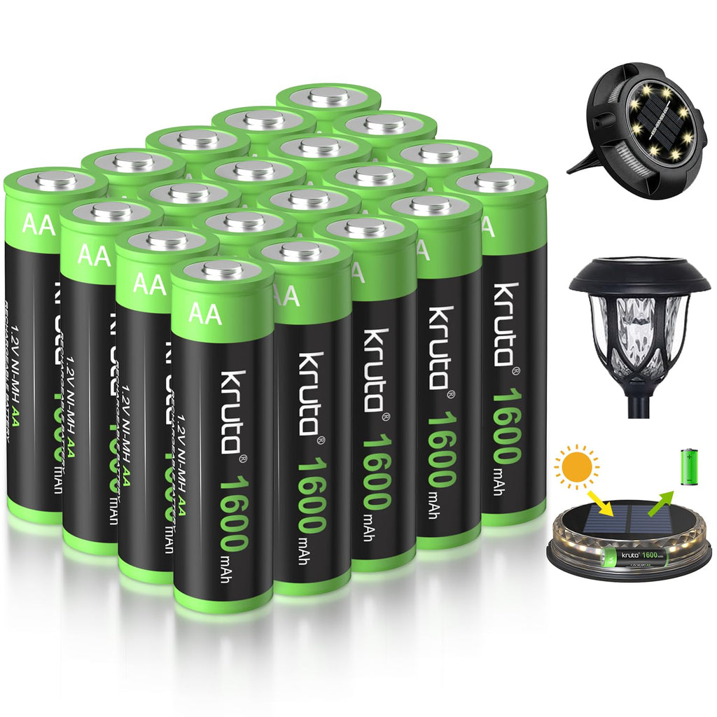Kruta Rechargeable Batteries for Outdoor Lights

