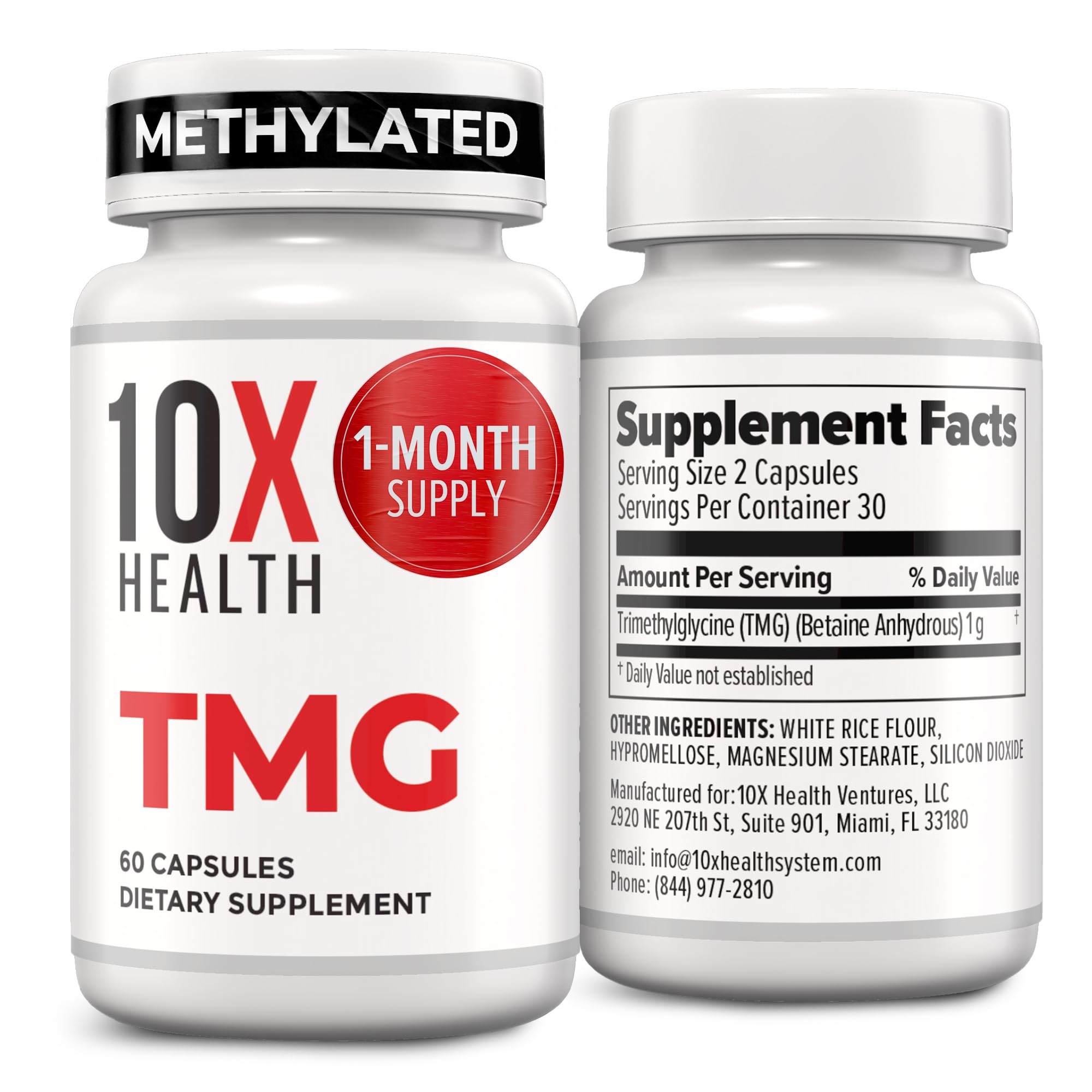 10X Health TMG Dietary Supplement for Liver and Heart

