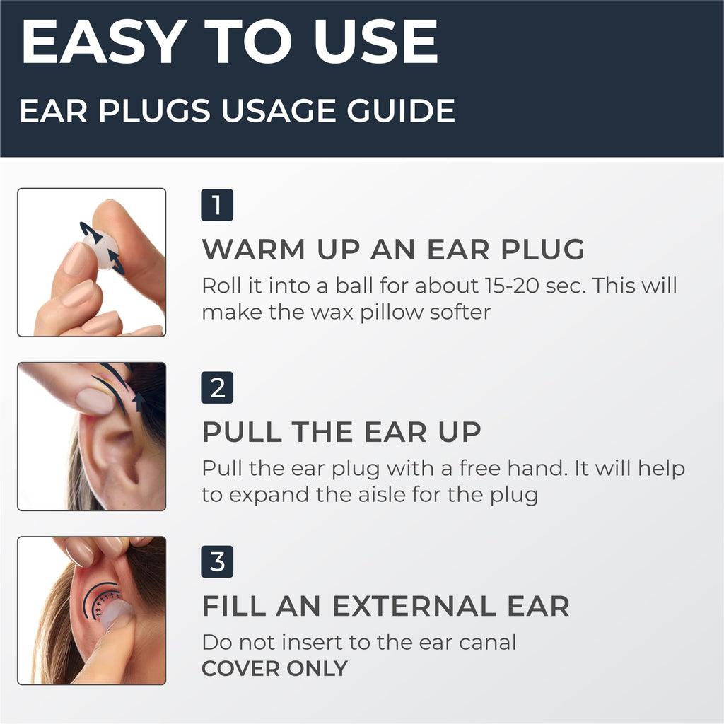 PQ Silicone Gel Ear Plugs for Sleeping and Swimming


