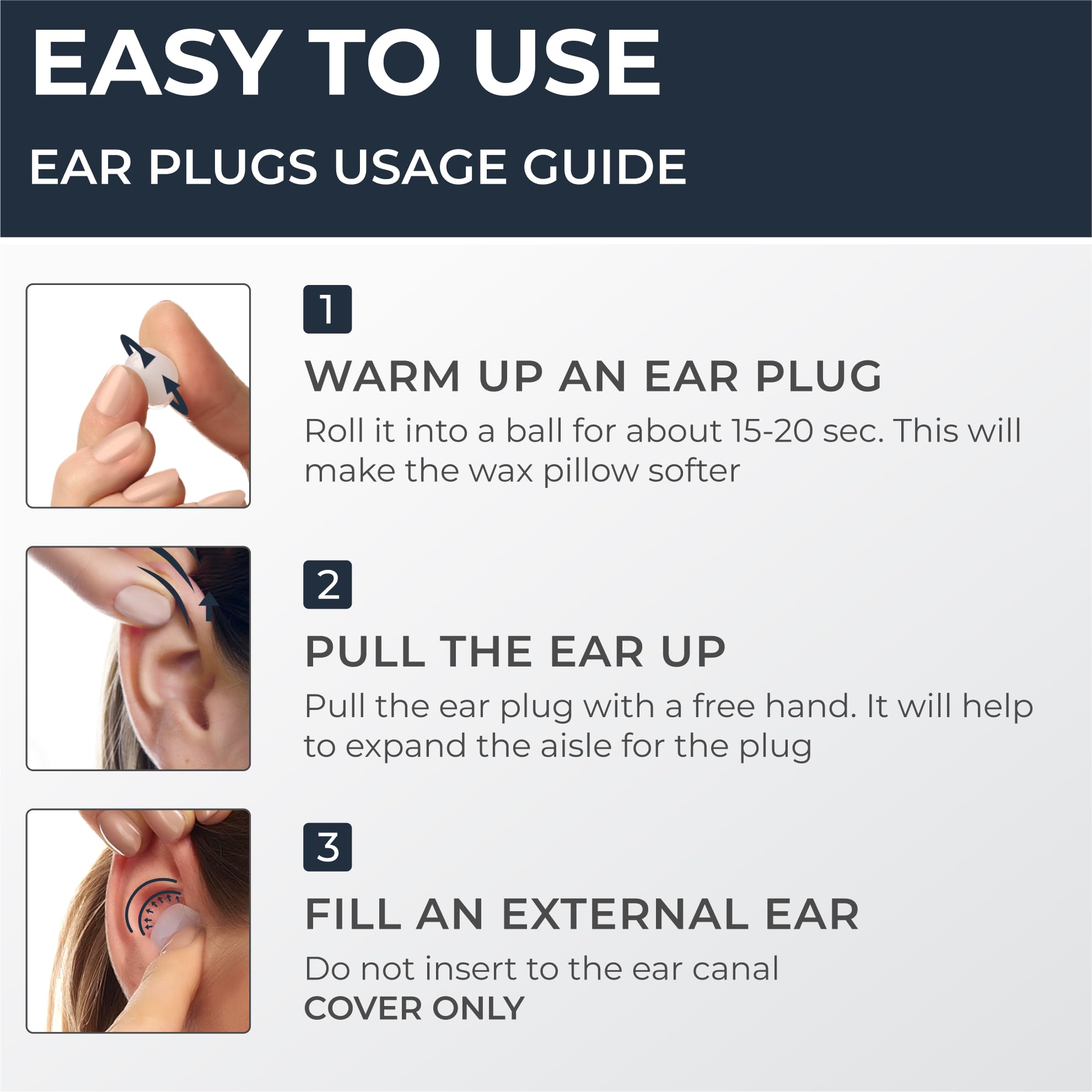 PQ Silicone Gel Ear Plugs for Sleeping and Swimming

