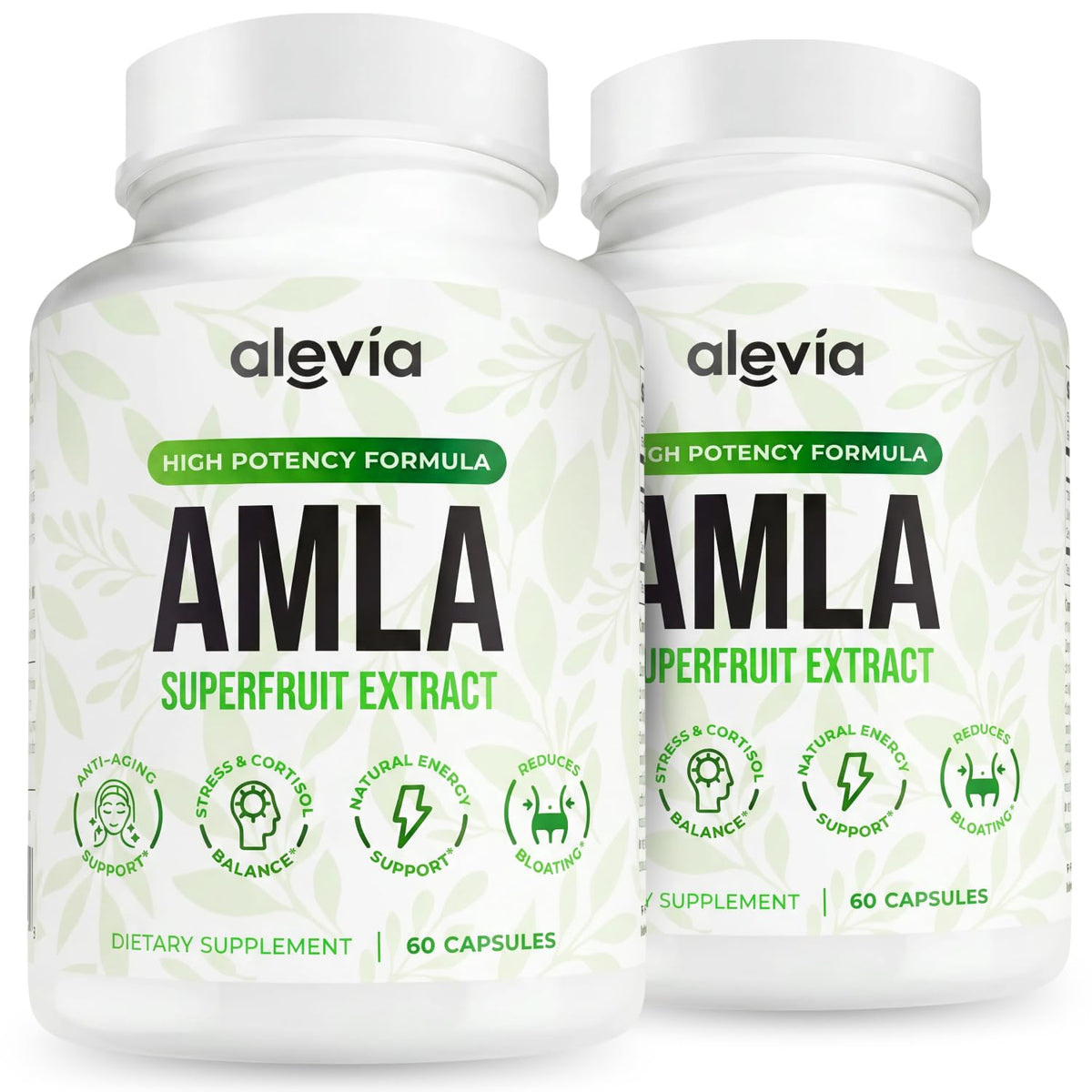 Alevia Organic Amla Capsules 1000mg Indian Gooseberry Supplement for Antioxidant Support