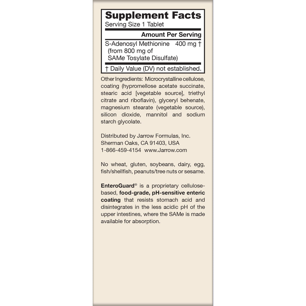 Jarrow SAM-e 400 mg Supplement for Joint Health & Mood

