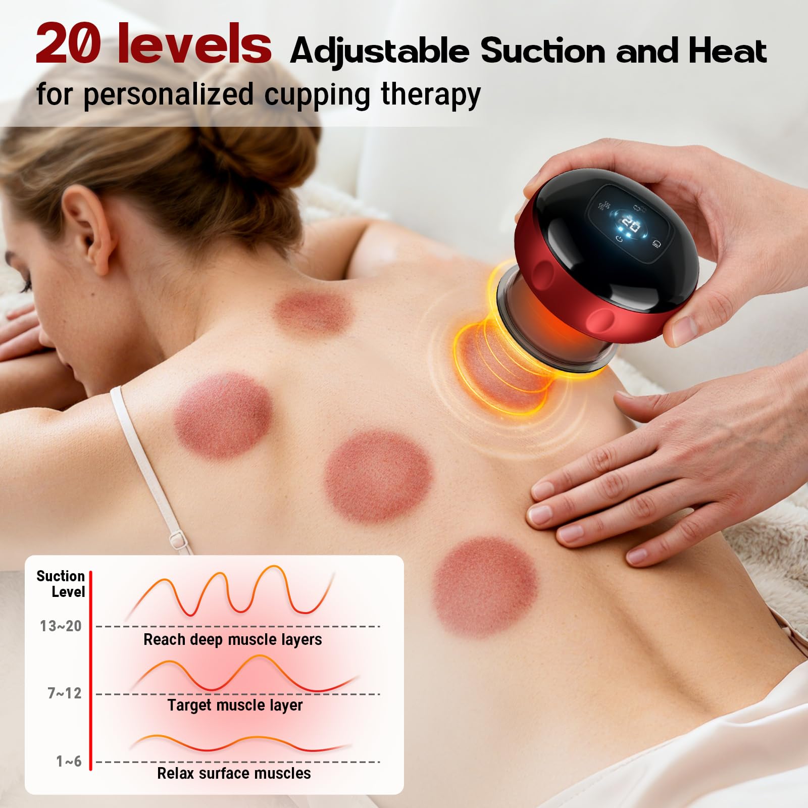 7-in-1 Smart Cupping Therapy Massager with Red Light

