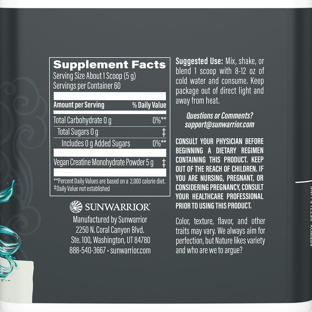 Sunwarrior Creatine Monohydrate Powder | Micronized

