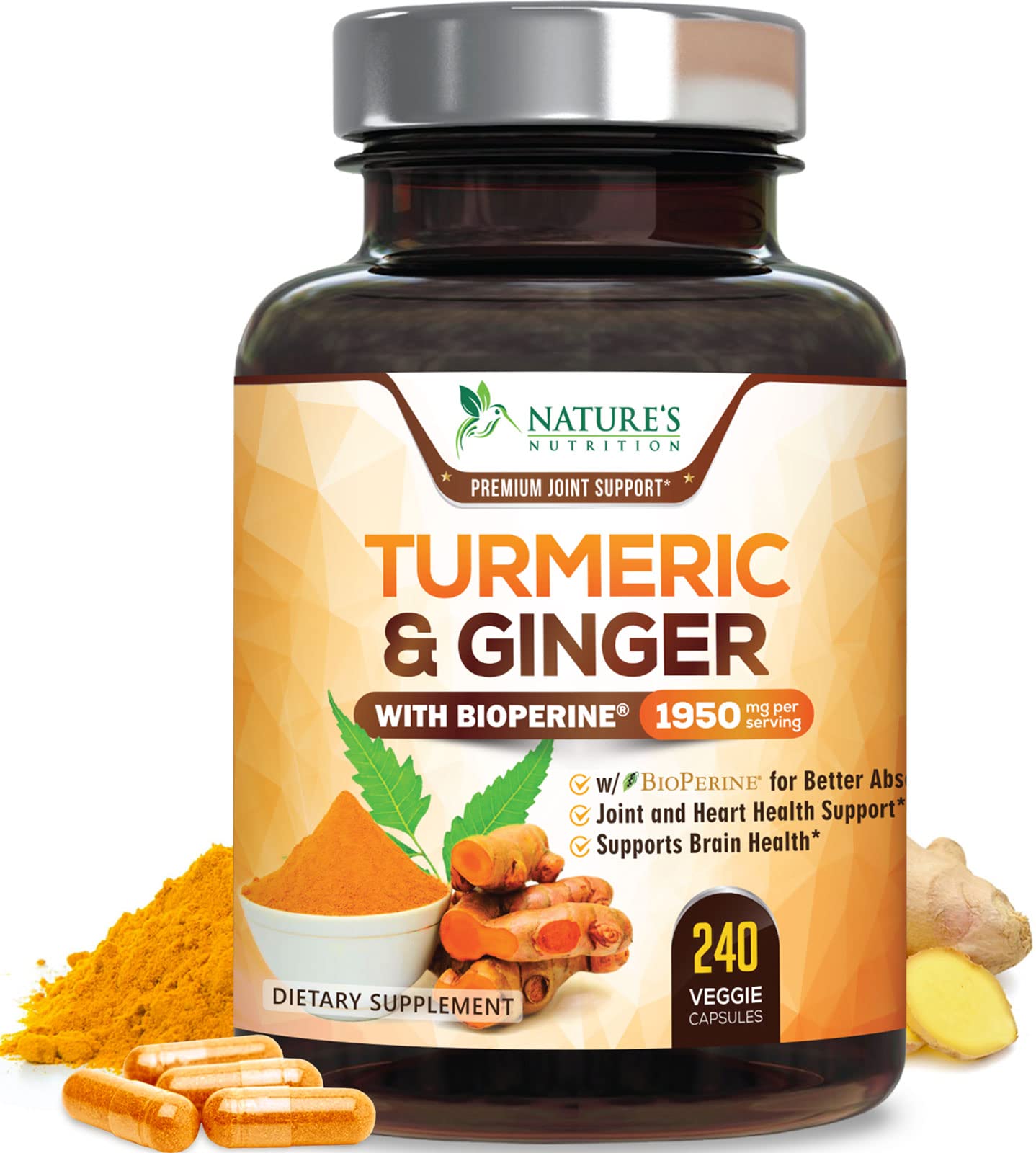 Turmeric Curcumin Supplement with Ginger & BioPerine

