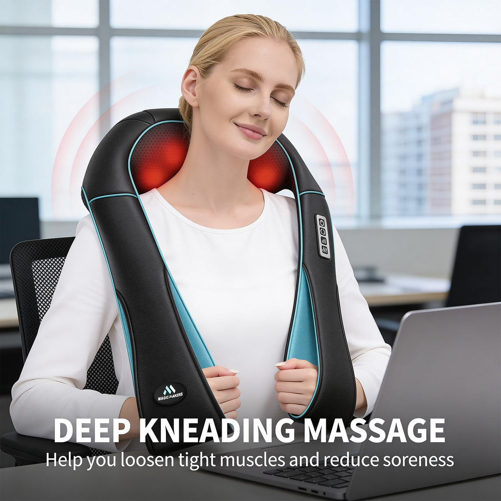 MagicMakers Shiatsu Neck Massager with Heat

