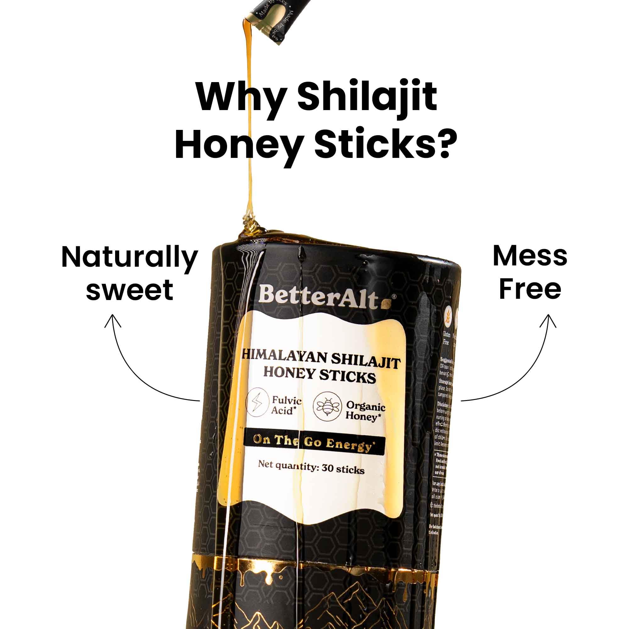 BetterAlt Himalayan Shilajit & Honey Sticks

