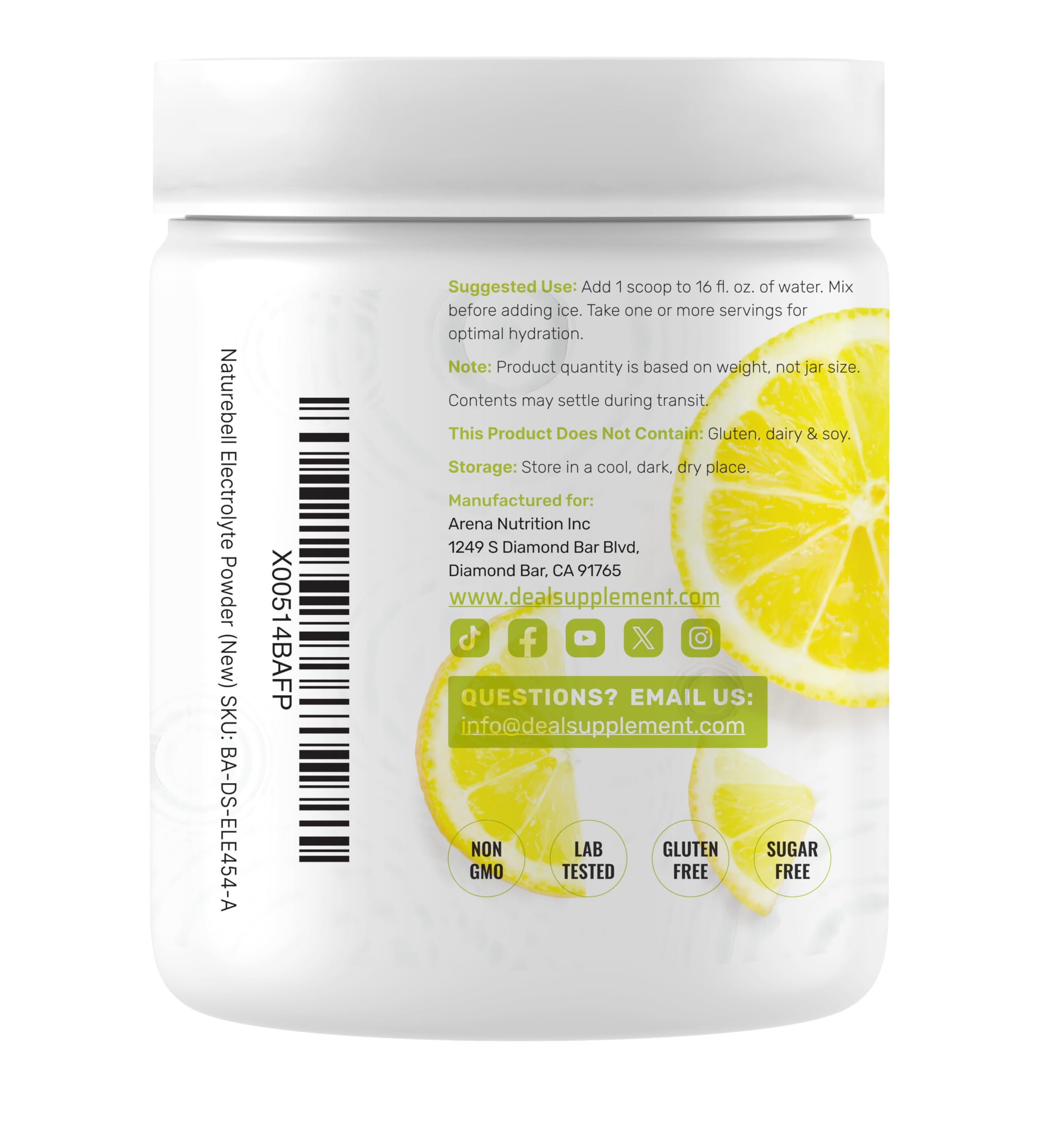 Electrolyte Powder Drink Mix | Hydration Support

